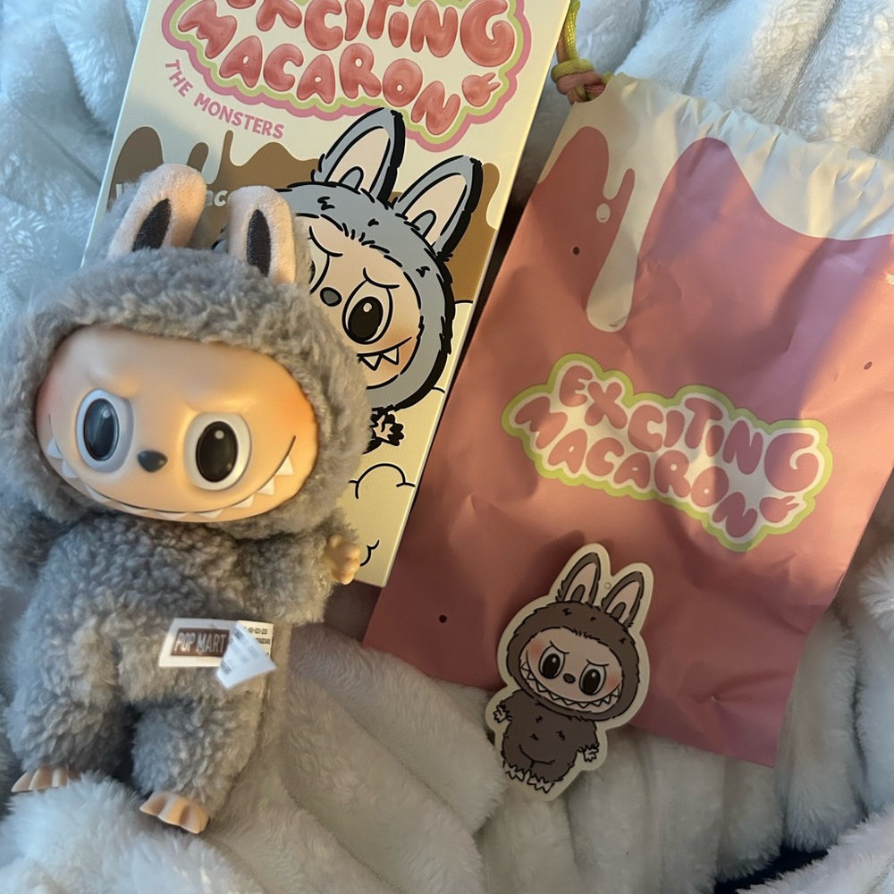 Sesame Bean Labubu from Exciting Macaron Series from POPMART
